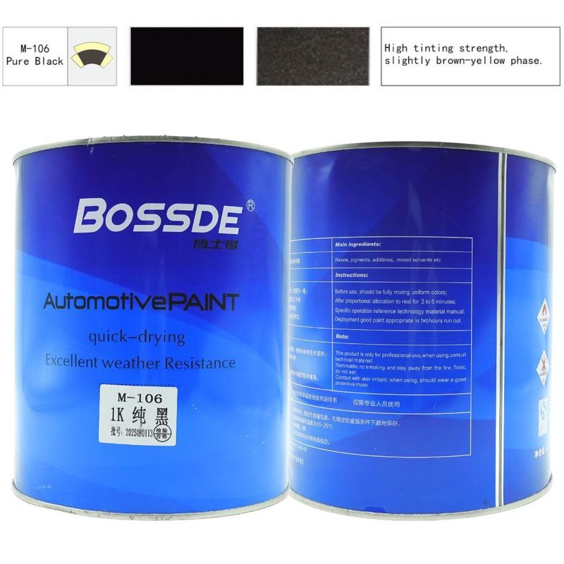 Trusted 1K Black Paint Superior Adhesion Weather Resistant Finish For Cars Motorcycles