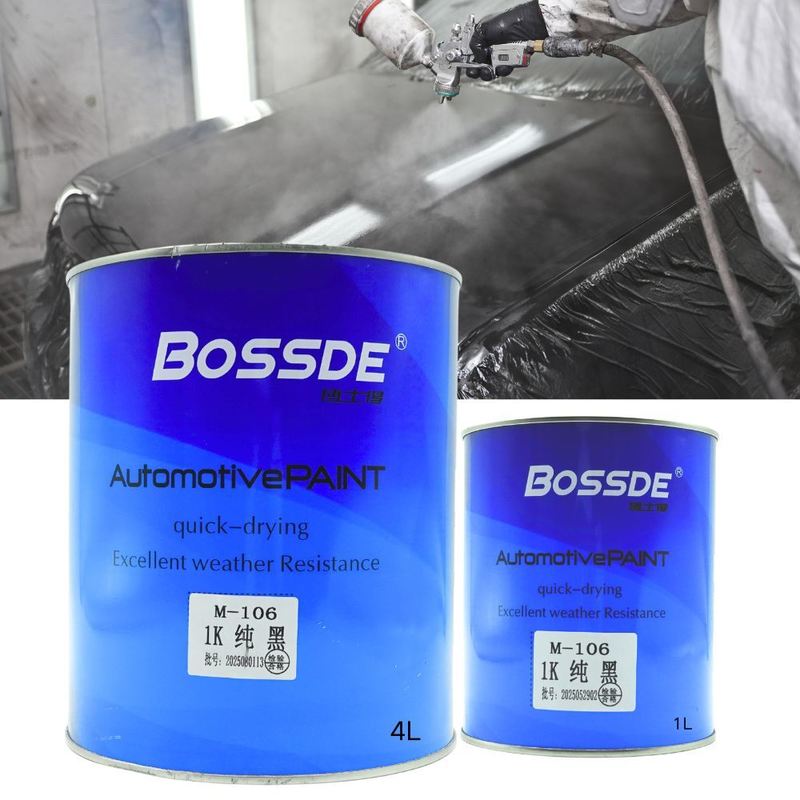 Trusted 1K Black Paint Superior Adhesion Weather Resistant Finish For Cars Motorcycles
