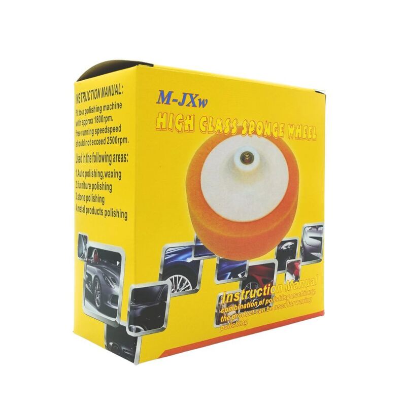 Orange Sponge Wheel Advanced Durable 4 Inch Polishing Tool For Multi Surface Use