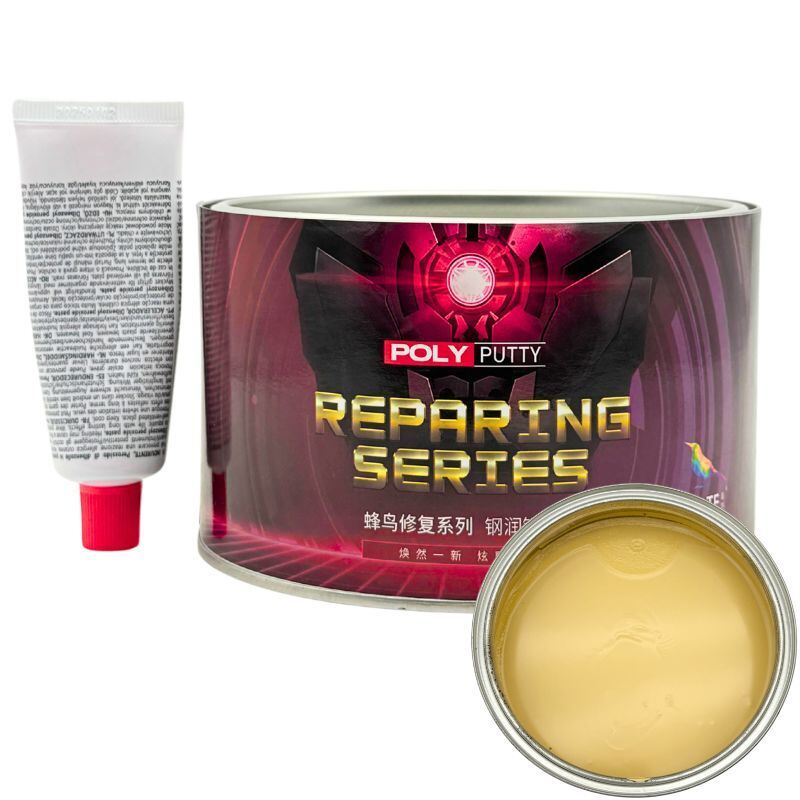 Fast Curing BPO Polyester Body Filler For Automotive Panel And Aluminum Alloy Surface Repair Easy Sanding 1.7kg 3.7kg