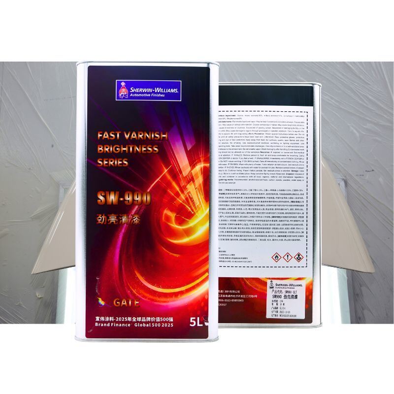 HS عالية اللمعان واضحة الطلاء المرآة النهاية 2K الأكريليك 5L لإصلاح طلاء السيارة