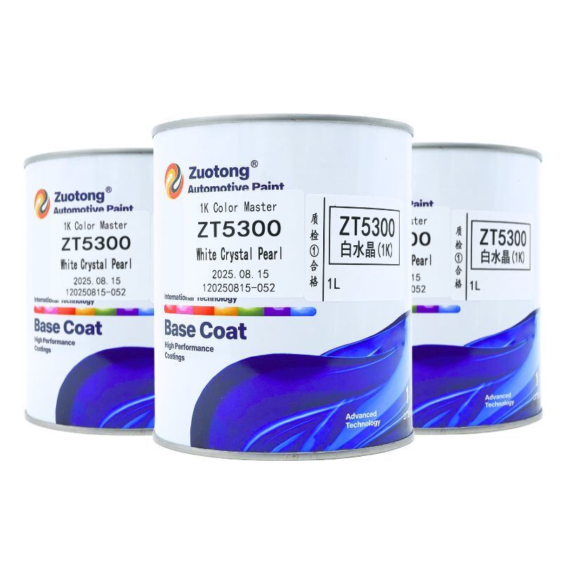 Auto Body White Basecoat Durable Crystal Finish 1L High Performance For Car Painting