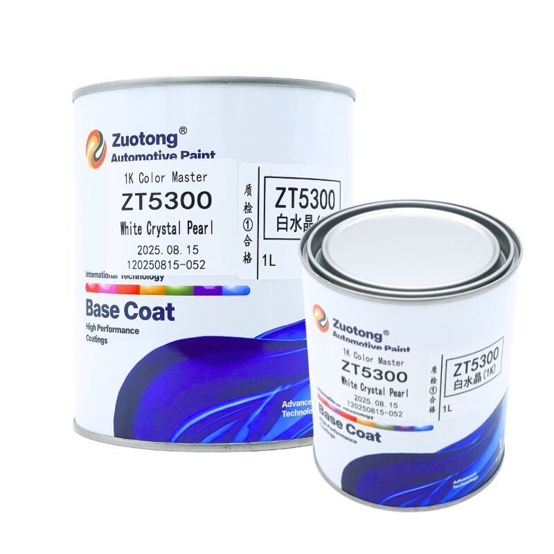 Auto Body White Basecoat Durable Crystal Finish 1L High Performance For Car Painting