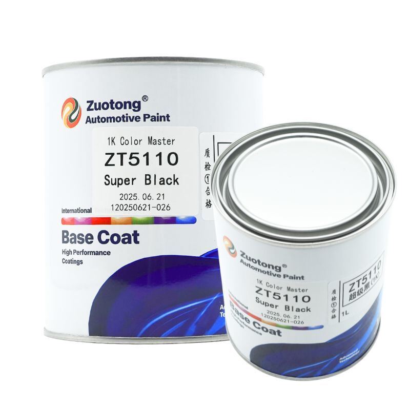 Zuotong Automotive Black Car Paint Strong Deep Color Power 1L Fast Dry Refinish Use