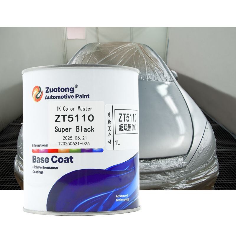 Zuotong Automotive Black Car Paint Strong Deep Color Power 1L Fast Dry Refinish Use