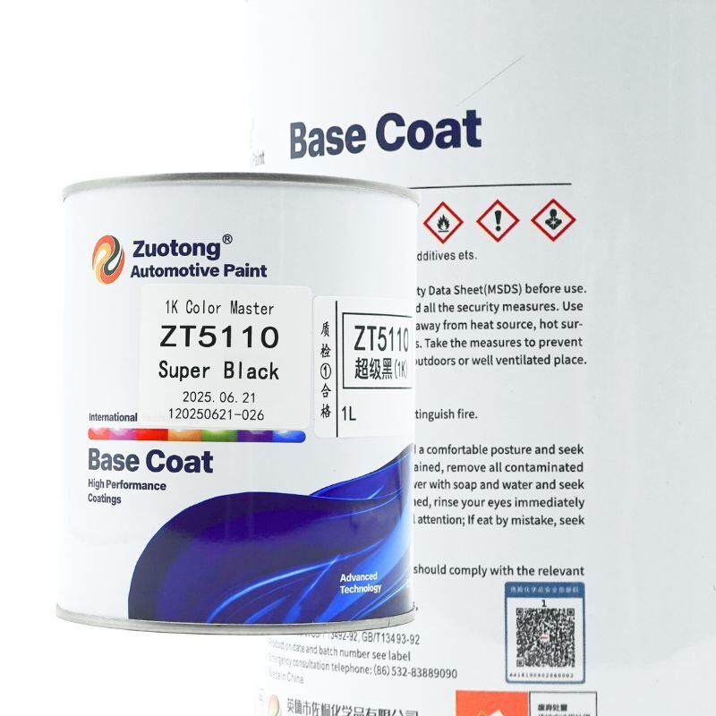 Car Refinish Black Paint Advanced Fast Dry Formula 1L High Efficiency Workshop Use