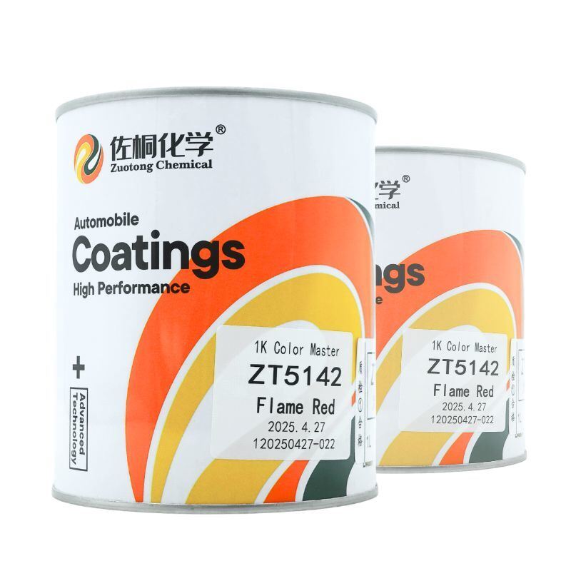 Zuotong Car Refinishing Base Coat Durable Bright Red 1L Flame Red Auto Body Paint