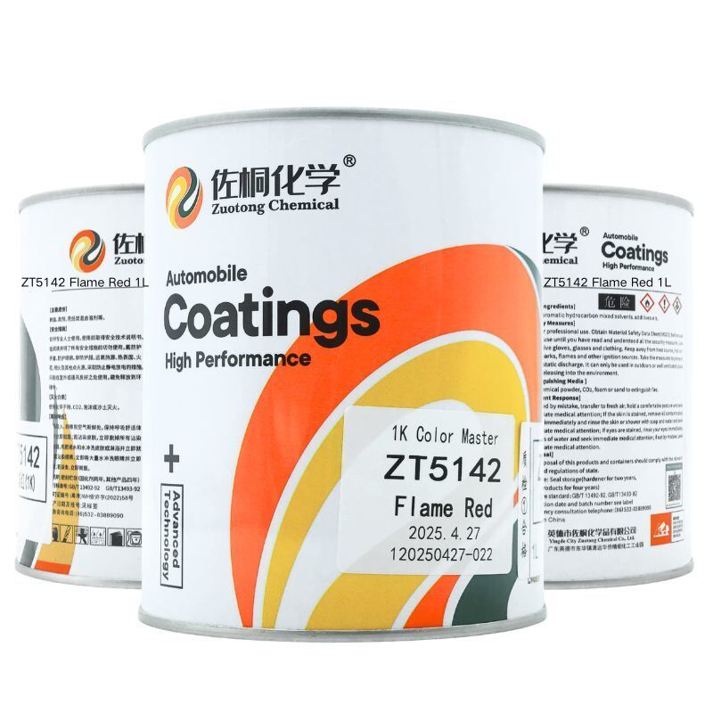 Zuotong Car Refinishing Base Coat Durable Bright Red 1L Flame Red Auto Body Paint