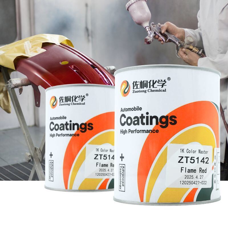 Car Base Coat Bright Strong Color 1L Professional Flame Red Auto Repair Paint