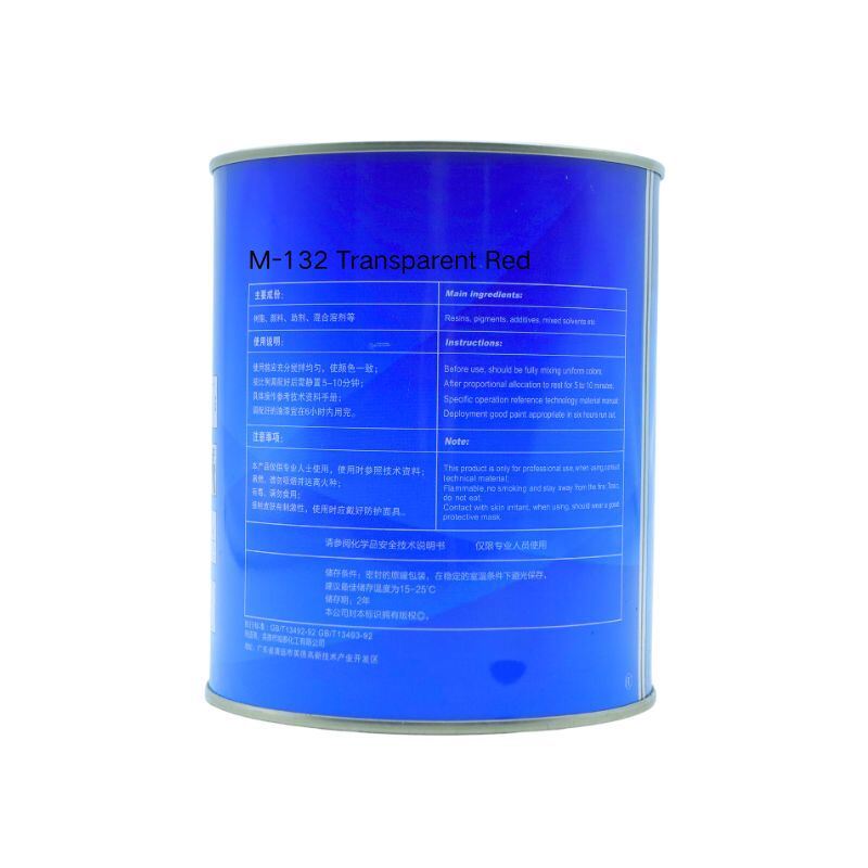 Bossde Transparent Red Base Coat Reliable Color Mixing Power 1L Automotive Refinishing Paint
