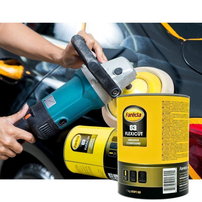 Farécla Rubbing Compound Durable Medium Cut Performance 1kg Auto Body Sanding Mark Removal