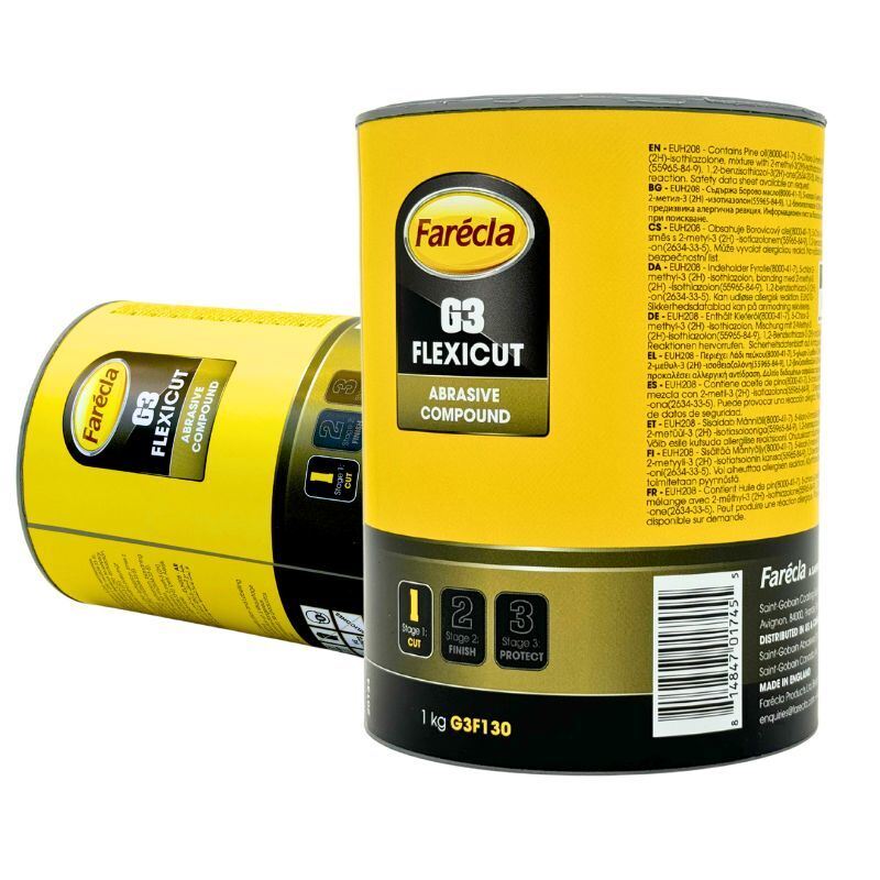 Farécla Rubbing Compound Durable Medium Cut Performance 1kg Auto Body Sanding Mark Removal