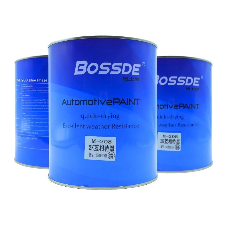 Bossde Auto Body Black Paint Powerful Coverage 2K Coating 4L Fast Drying Workshop Supply