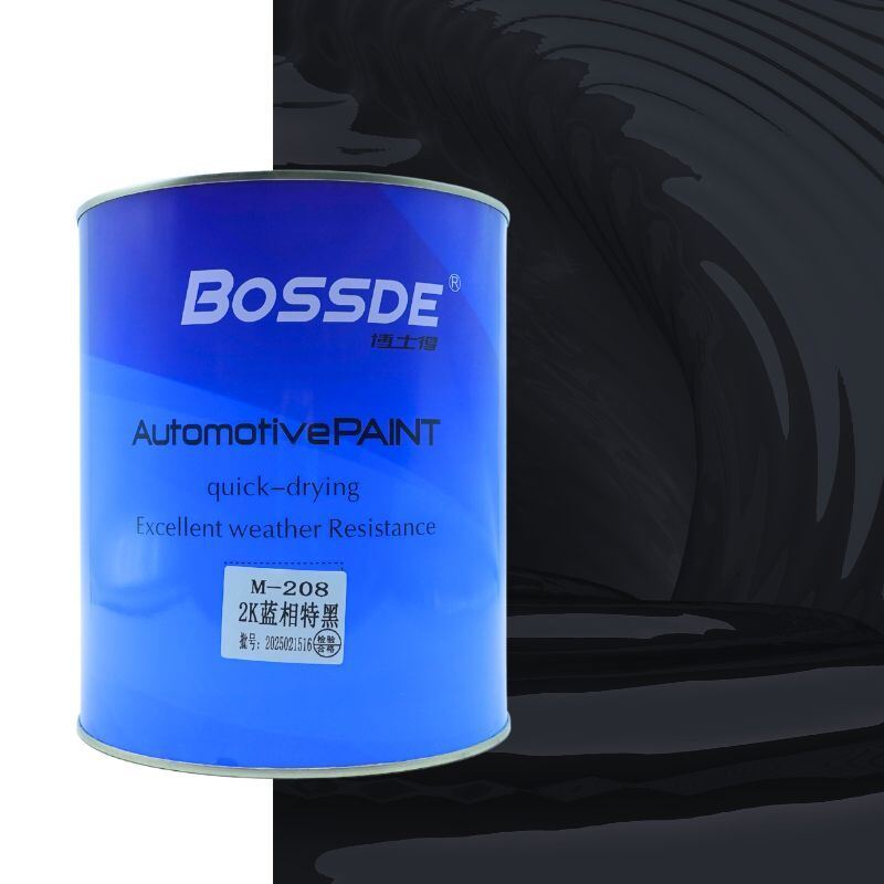 Bossde Auto Body Black Paint Powerful Coverage 2K Coating 4L Fast Drying Workshop Supply