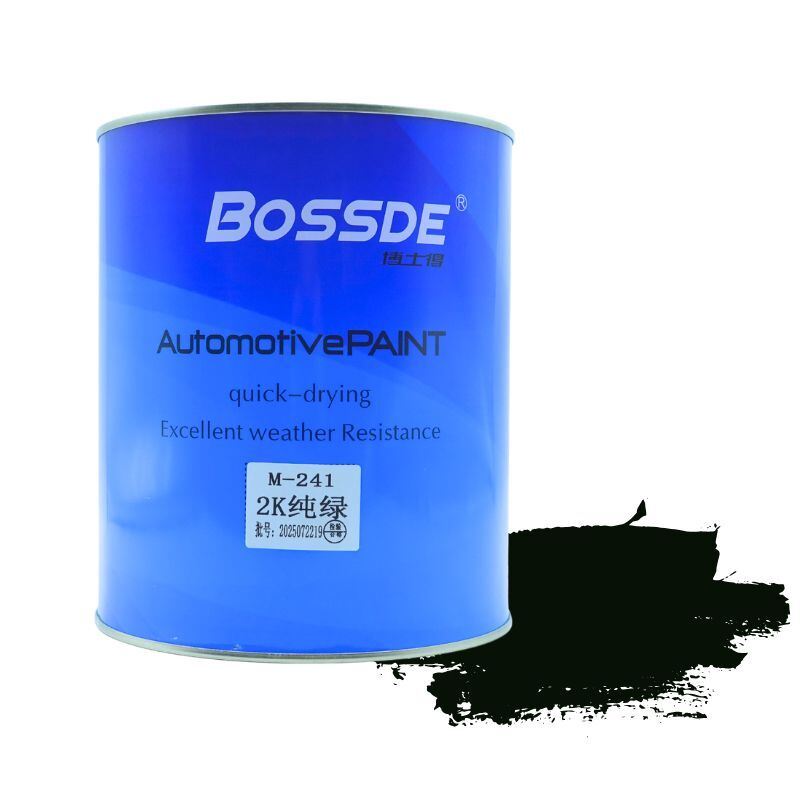 Bossde Car Paint Reliable High Gloss Coating 4L 2K Pure Green Spray For Auto Repair