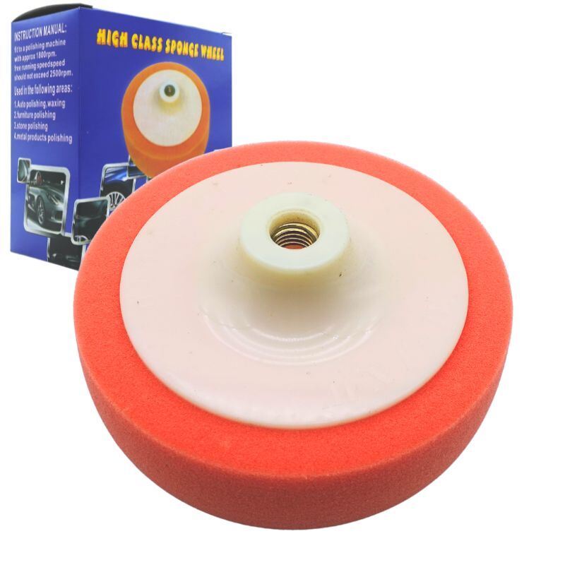 Foam Polishing Pad Durable Advanced Cutting 150mm Orange Sponge Auto Detailing Surface Care