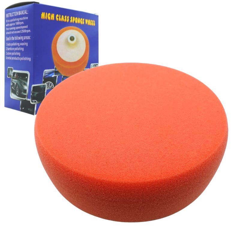 Foam Polishing Pad Durable Advanced Cutting 150mm Orange Sponge Auto Detailing Surface Care