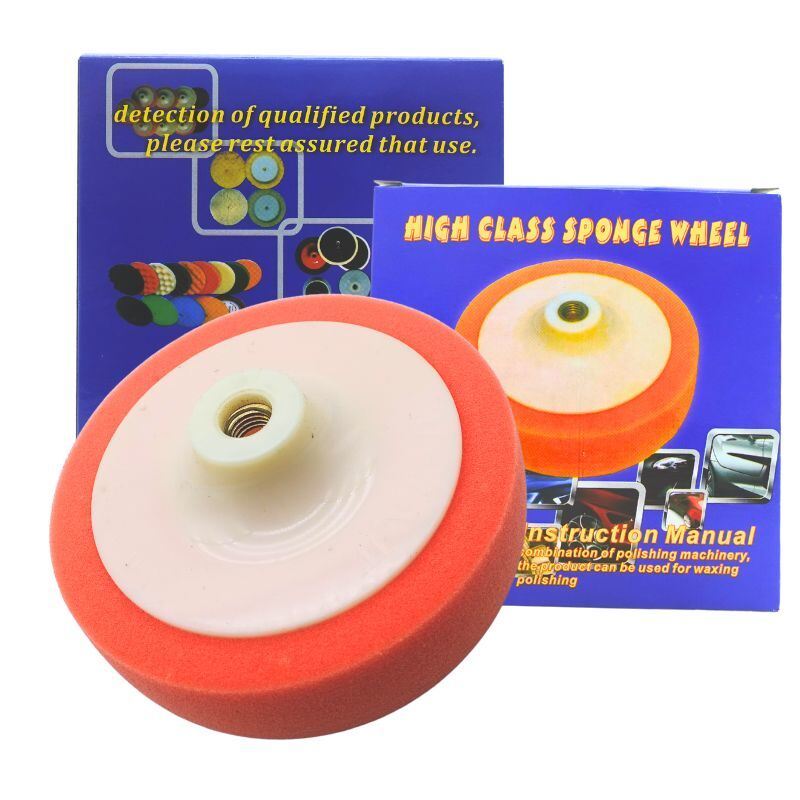 Foam Polishing Pad Durable Advanced Cutting 150mm Orange Sponge Auto Detailing Surface Care