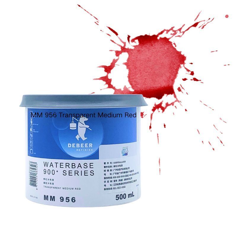 Sherwin-Williams Automotive Waterborne Toner Reliable High Coverage 500ml Transparent Medium Red Paint.