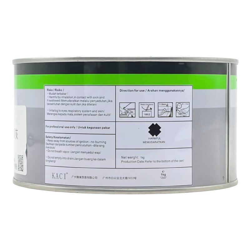 Spot Putty Efficient High Filling Formula 1kg Pinhole Repair For Automotive Painting