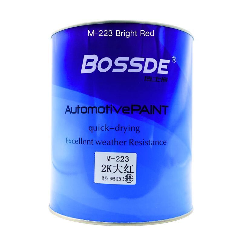 Bossde 2K Bright Red Car Paint Reliable High Coverage 4L Fast Drying Automotive Refinish