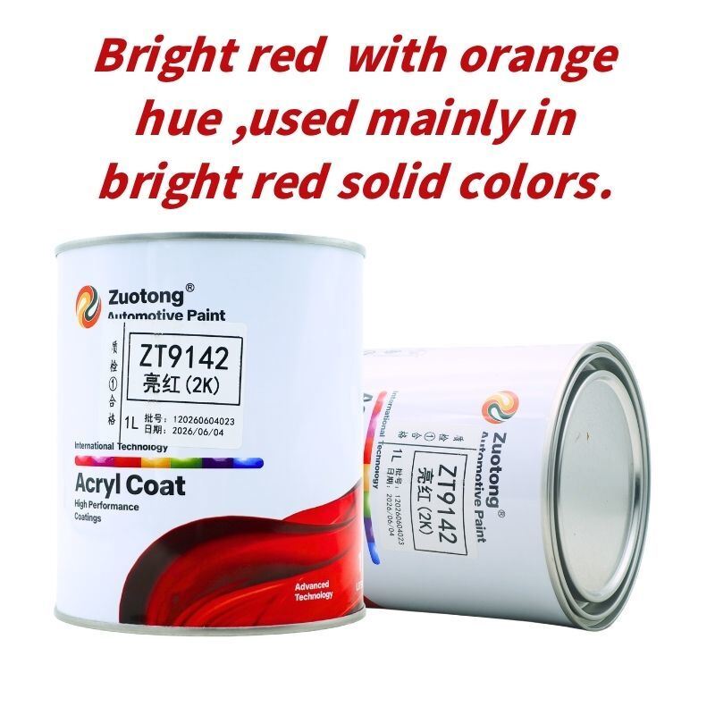 Zuotong ZT9142 Bright Red 2K Car Paint Direct Gloss Acrylic Polyurethane Auto Body Refinish Topcoat