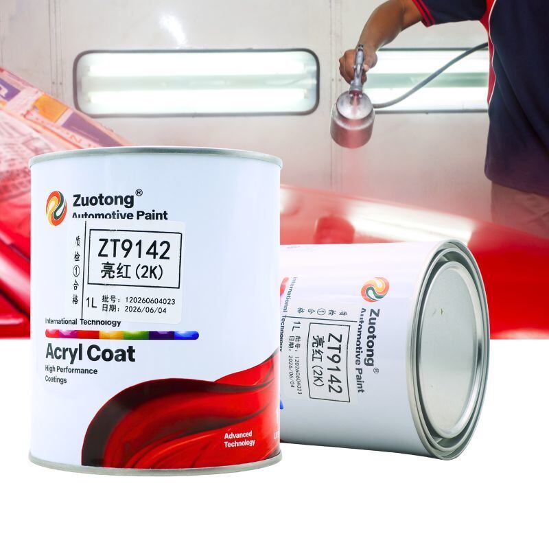 Zuotong ZT9142 Bright Red 2K Car Paint Direct Gloss Acrylic Polyurethane Auto Body Refinish Topcoat