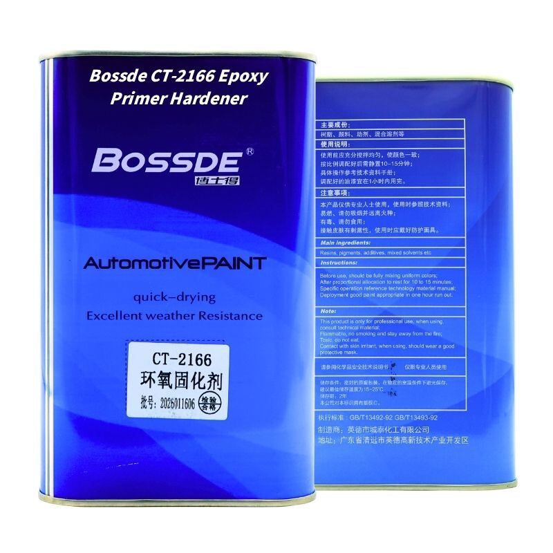 BOSSDE P166G3 Grey Epoxy Primer Kit 2K Corrosion Resistant Anti Rust Primer For Automotive Body Repair And Steel Structure Coating