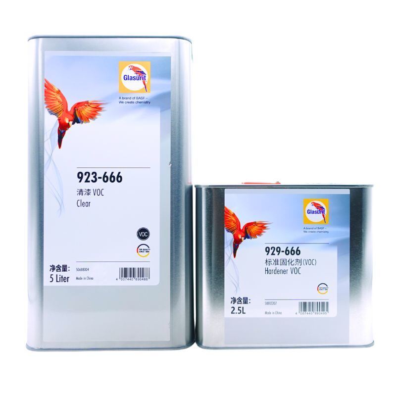2K High Solids Automotive Clear Coat Glasurit 923-666 VOC Ready System With 929-666 Hardener