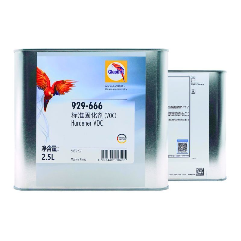 Glasurit 923-666 VOC Clear Coat 2K High Solids Polyurethane Clear For Automotive Refinish 2:1 W 929-666 Hardener