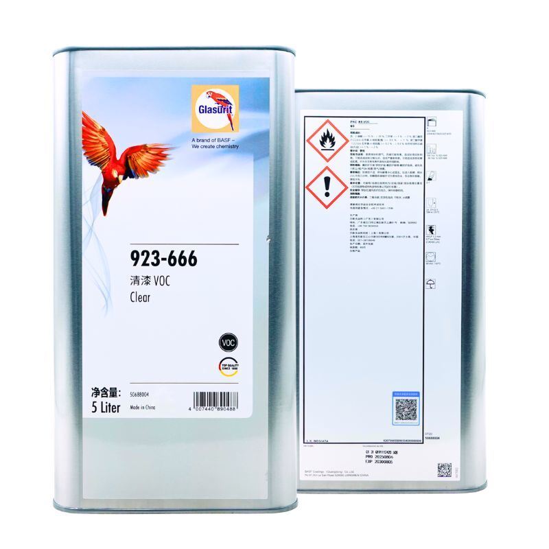 2K High Solids Automotive Clear Coat Glasurit 923-666 VOC Ready System With 929-666 Hardener