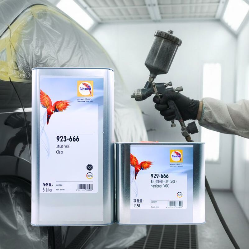 2K High Solids Automotive Clear Coat Glasurit 923-666 VOC Ready System With 929-666 Hardener