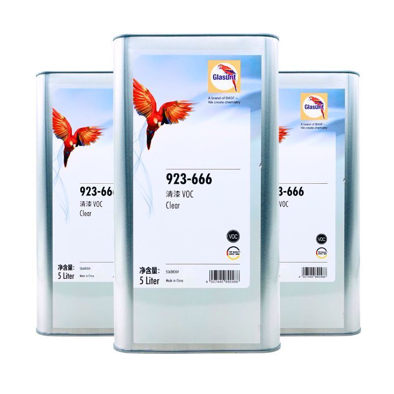 2K High Solids Automotive Clear Coat Glasurit 923-666 VOC Ready System With 929-666 Hardener