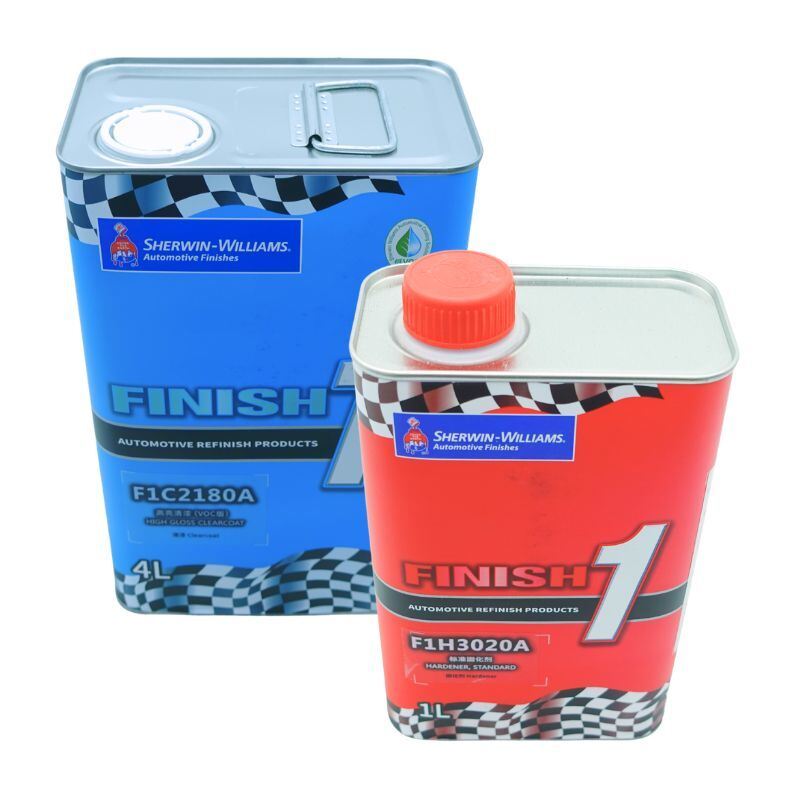 Sherwin-Williams Finish 1 F1C2180A VOC High Gloss 2K Automotive Clear Coat with F1H3020A Standard Hardener