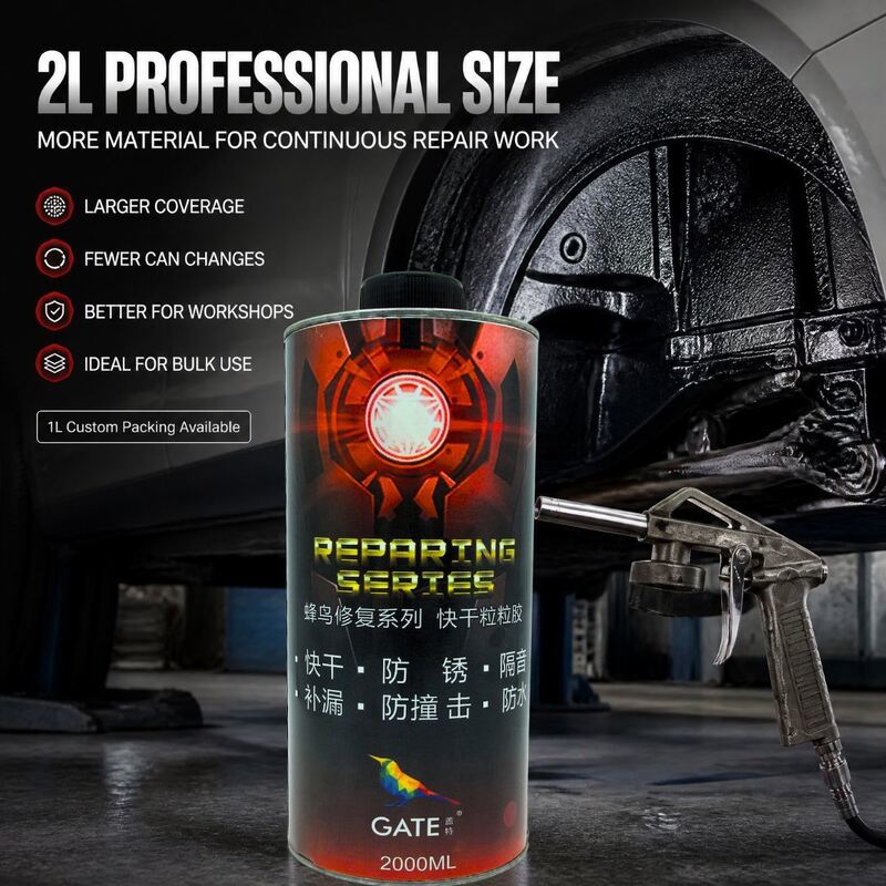 2L 1K Black Rubberized Stone Chip Coating for Automotive Underbody Wheel Arch and Rocker Panel Protection