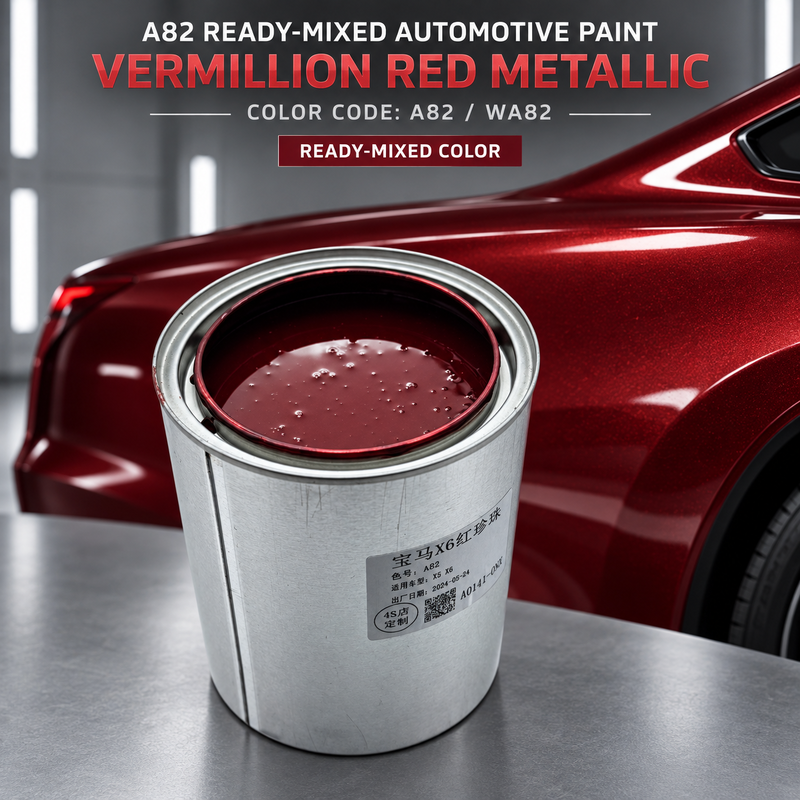 BMW X6 A82 Vermilion Red Metallic Pre-Mixed Automotive Refinish Paint for Body Shop Panel Repair 1L