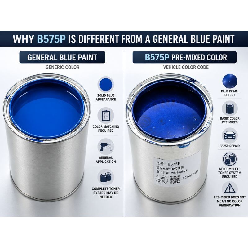Honda Accord B575P Still Night Pearl Pre-Mixed Automotive Refinish Paint for Panel and Collision Repair 1L