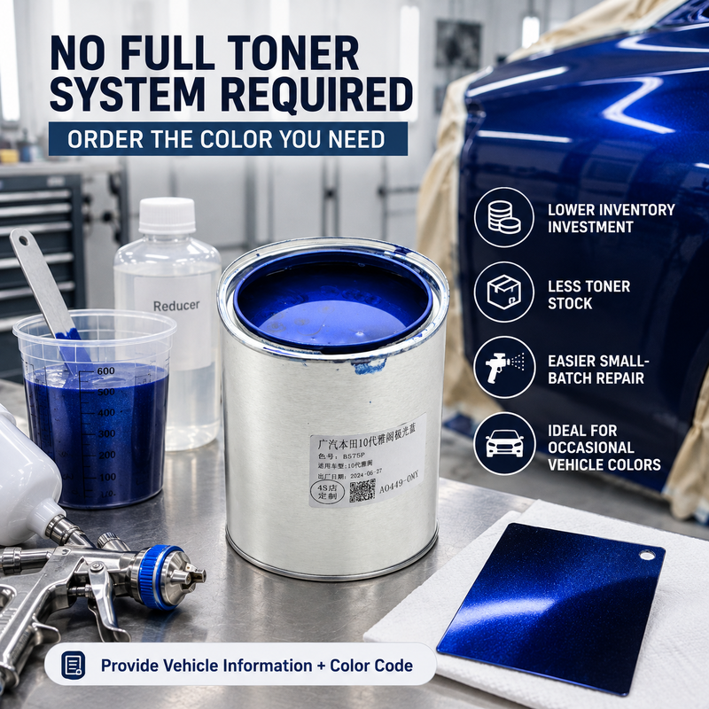 Honda Accord B575P Still Night Pearl Pre-Mixed Automotive Refinish Paint for Panel and Collision Repair 1L