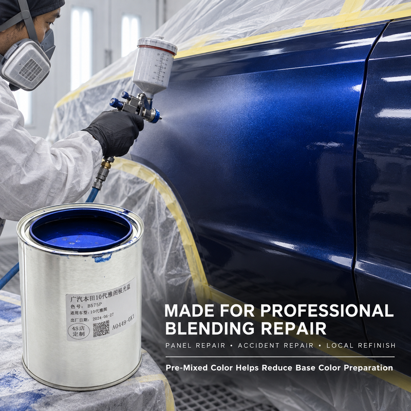 Honda Accord B575P Still Night Pearl Pre-Mixed Automotive Refinish Paint for Panel and Collision Repair 1L