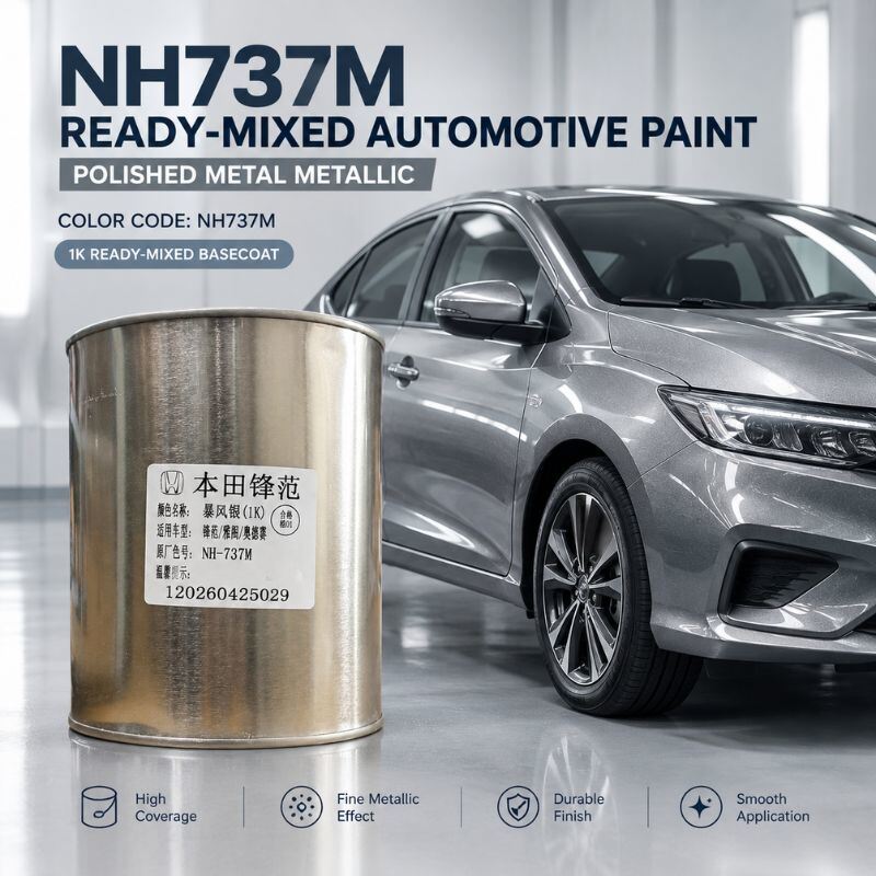 Pre Mixed by Vehicle Color Code Silver Metallic Finish 1K Basecoat For Honda City Type Automotive Refinishing