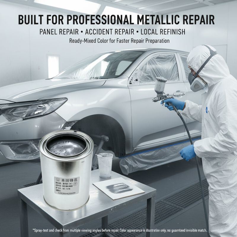 Honda NH737M Color Code 1K Ready Mixed Basecoat Polished Metal Metallic For City Type Automotive Repair Wholesale Supply