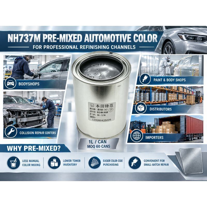 Honda NH737M Color Code 1K Ready Mixed Basecoat Polished Metal Metallic For City Type Automotive Repair Wholesale Supply