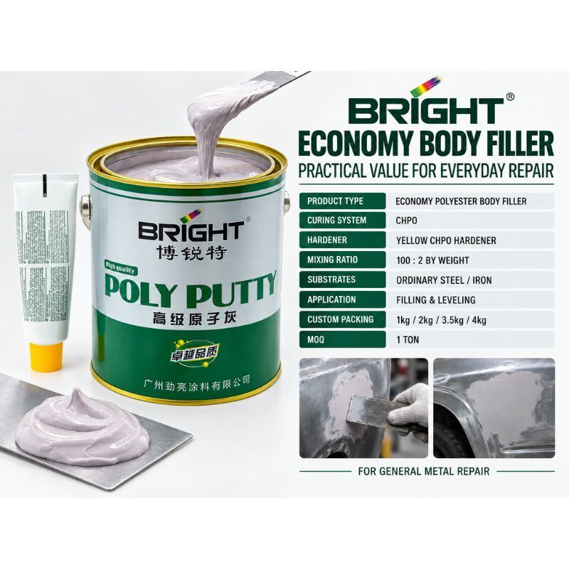 Bright Economy CHPO Body Filler 3.5kg for Steel Panel Repair, Dent Filling & Automotive Refinishing
