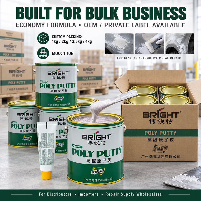Bright Economy CHPO Body Filler 3.5kg for Steel Panel Repair, Dent Filling & Automotive Refinishing