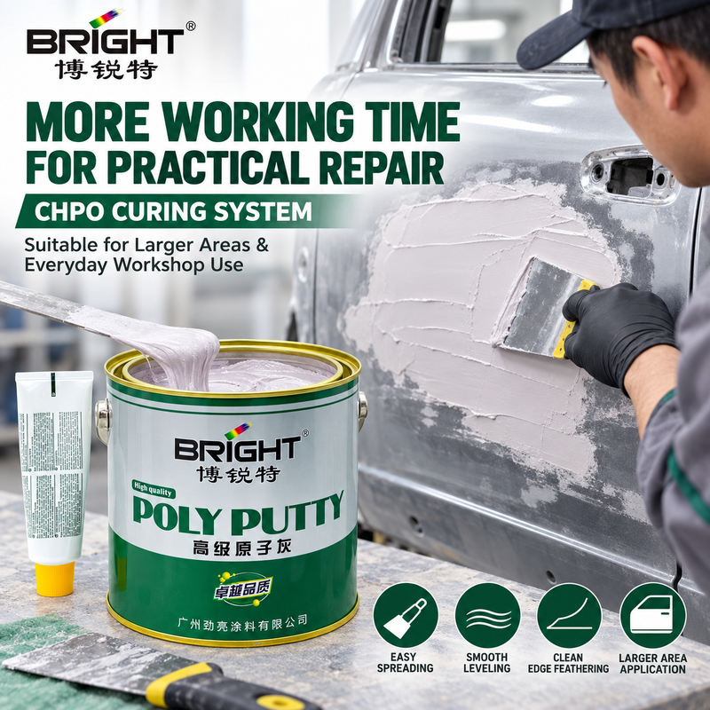 3.5kg Bright Auto Body Repair Filler Fast Dry White Putty For Auto Wood Repairs