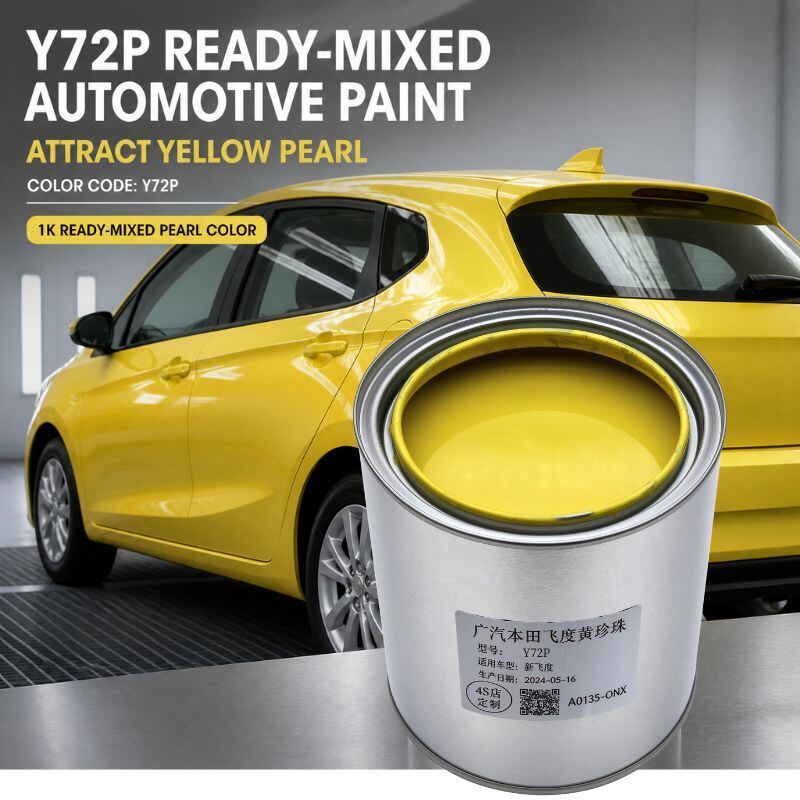 Y72P Yellow Pearl Automotive Paint for Honda Fit / Jazz Repair Panel Refinish and Used-Car Refurbishment