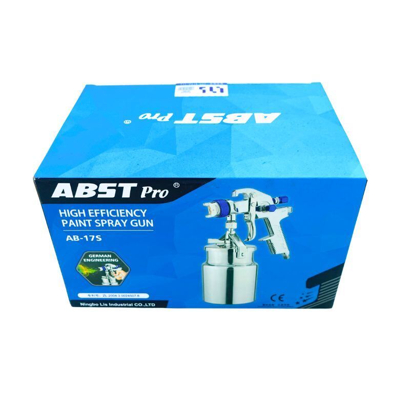ABST Pro AB-17S 1000ml Siphon Feed Pneumatic Spray Gun for Automotive Furniture and Industrial Painting