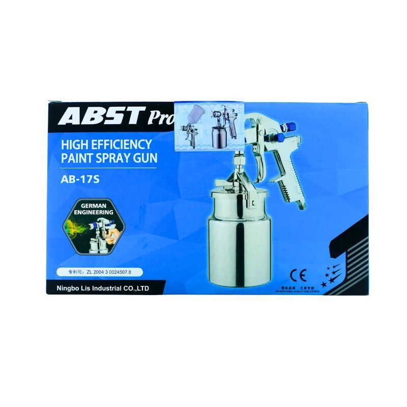 ABST Pro AB-17S Siphon Feed Air Spray Gun 1000ml for Automotive and Industrial Painting