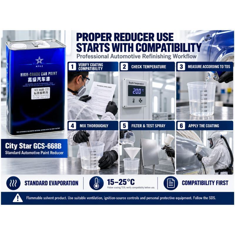 City Star GCS-668B OEM Car Paint Thinner Standard Automotive Refinish Reducer for Compatible Epoxy Primer Wholesale Transportation Couting