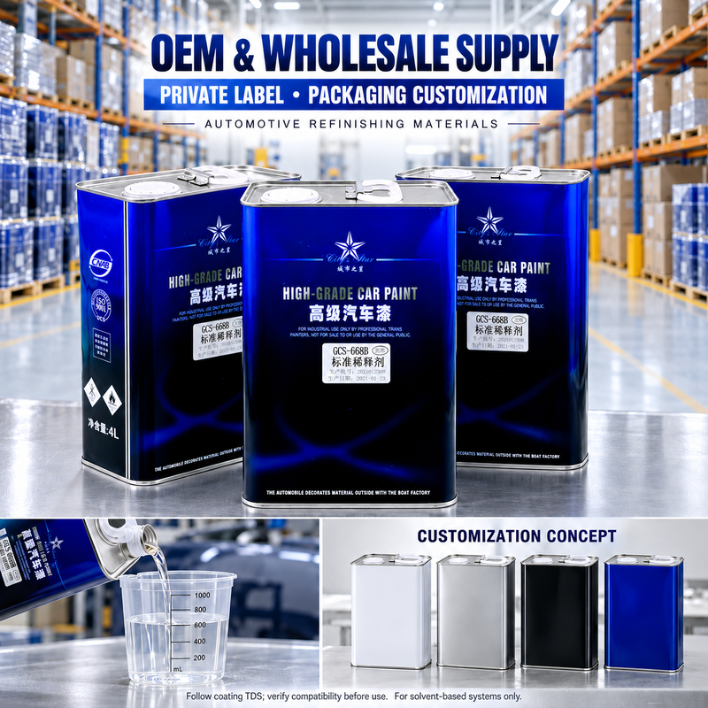 City Star GCS-668B OEM Car Paint Thinner Standard Automotive Refinish Reducer for Compatible Epoxy Primer Wholesale Transportation Couting